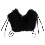Dolce & Gabbana Elegant Black Fox Fur Silk Shoulder Wrap Fur Wrap Scarves Dolce & Gabbana Light Gray