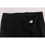 Dolce & Gabbana Blue Striped Cotton Dress Formal Pants PAN60356-1