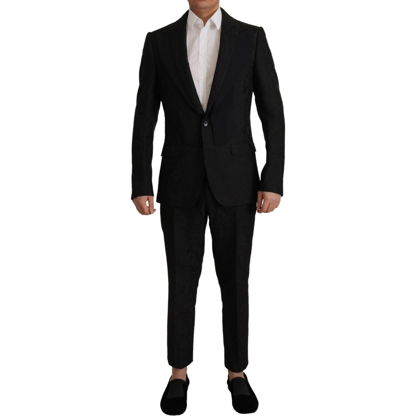 Dolce & Gabbana Black Polyester Formal 2 Piece MARTINI Suit KOS1996- 48