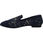 Dolce & Gabbana Elegant Blue Loafers Flats - Summer Chic Dolce & Gabbana Black