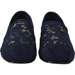 Dolce & Gabbana Elegant Blue Loafers Flats - Summer Chic Dolce & Gabbana Dark Slate Gray