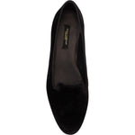 Dolce & Gabbana Black Velvet Slip Ons Loafers Flats Shoes LA10082- 35