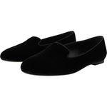 Dolce & Gabbana Black Velvet Slip Ons Loafers Flats Shoes LA10082- 35