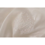 Dolce & Gabbana White Silk DG Logo Embroidered Long Sleeves Blouse TSH7847- 40