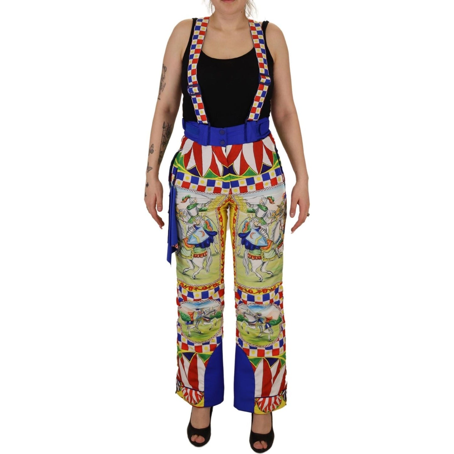 Dolce & Gabbana Multicolor Printed Snow Trouser Pants PAN73053 - 40