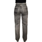 Dolce & Gabbana Grey Washed High Waist Denim Pants Cotton Jeans PAN73097 - 40