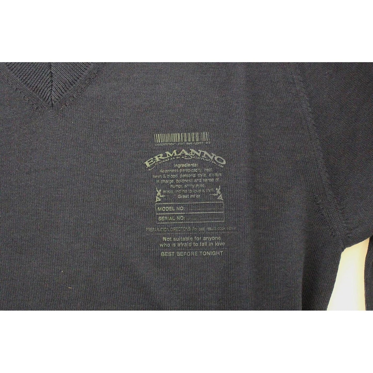 Ermanno Scervino Blue Wool Blend V-neck Pullover Sweater SIG10105-3