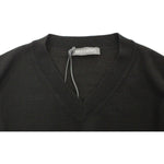 Ermanno Scervino Black Wool Blend V-neck Pullover Sweater SIG10107-1