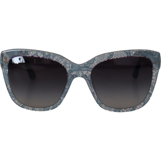 Dolce & Gabbana Blue Lace Acetate Rectangle Shades DG4226 Sunglasses