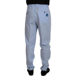 Dolce & Gabbana Blue Cotton Stretch Trousers Chinos Pants PAN73257- 44