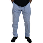Dolce & Gabbana Blue Cotton Stretch Trousers Chinos Pants PAN73257- 44