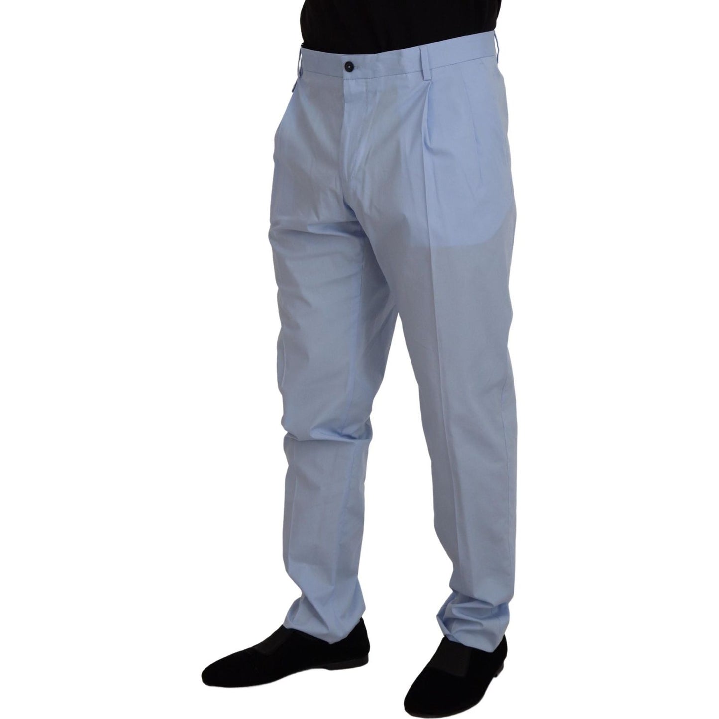 Dolce & Gabbana Blue Cotton Stretch Trousers Chinos Pants PAN73257- 44