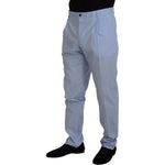 Dolce & Gabbana Blue Cotton Stretch Trousers Chinos Pants PAN73257- 44