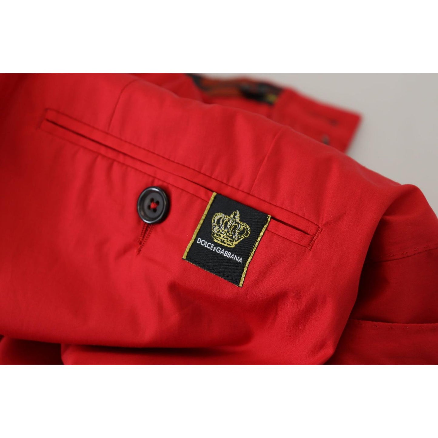 Dolce & Gabbana Red Cotton Slim Fit Trousers Chinos Pants PAN73276- 44