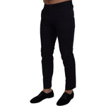 Dolce & Gabbana Blue Stretch Cotton Slim Trousers Chinos Pants PAN73340 - 44
