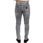 Dolce & Gabbana Gray Slim Fit Wash Stretch Cotton Denim Jeans PAN73359- 44