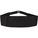 Dolce & Gabbana Black Polka Dot Wide Waist Men Belt Cummerband BEL8781 - 52