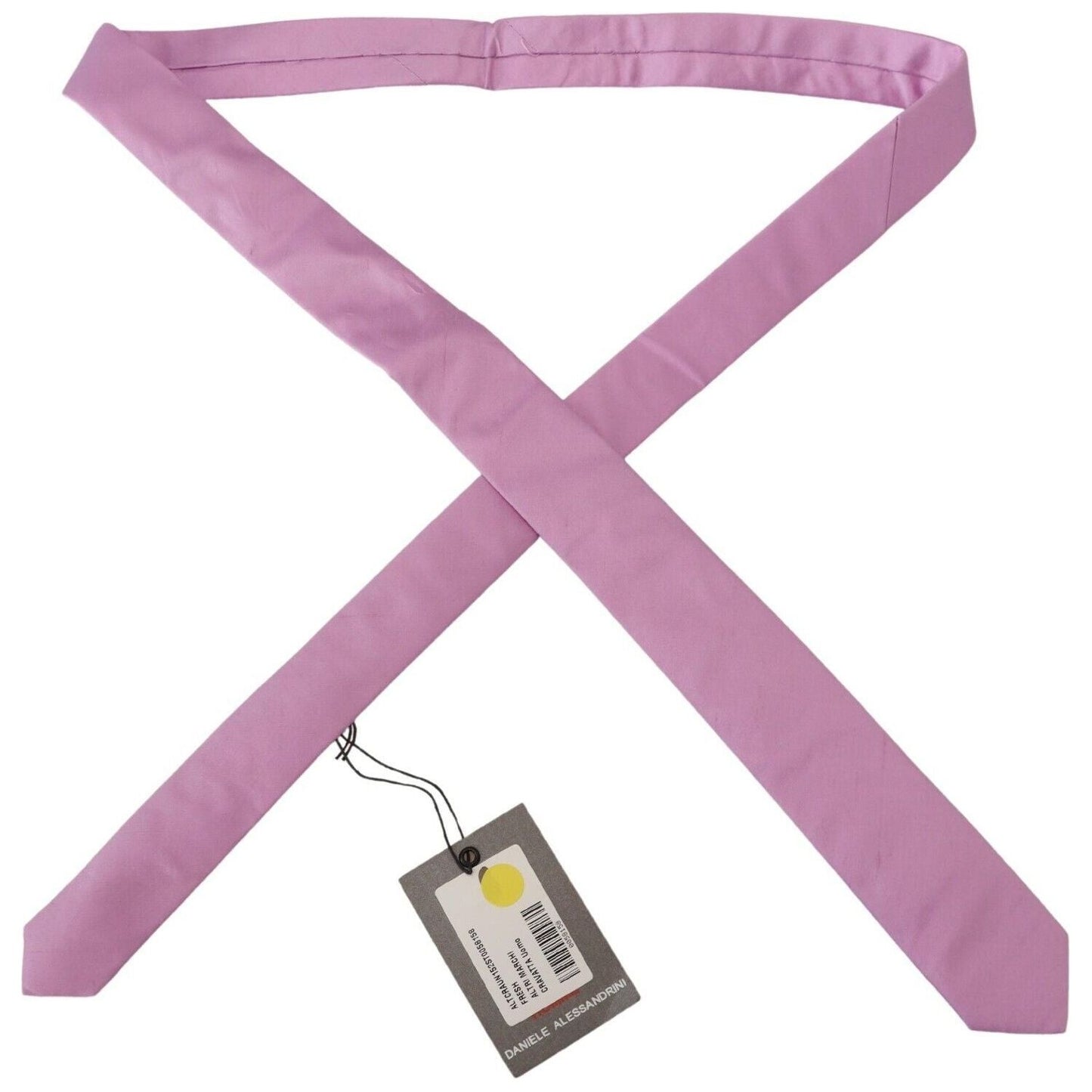 Daniele Alessandrini Pink Classic Men Necktie Accessory Silk Tie KRA3233