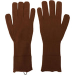Dolce & Gabbana Brown Cashmere Knitted Hands Mitten Mens Gloves LB3062 - 9