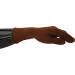 Dolce & Gabbana Brown Cashmere Knitted Hands Mitten Mens Gloves LB3062 - 9