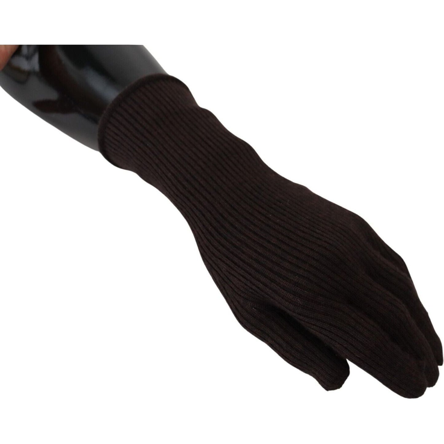 Dolce & Gabbana Brown Cashmere Silk Hands Mitten Mens Gloves LB3069 - 9