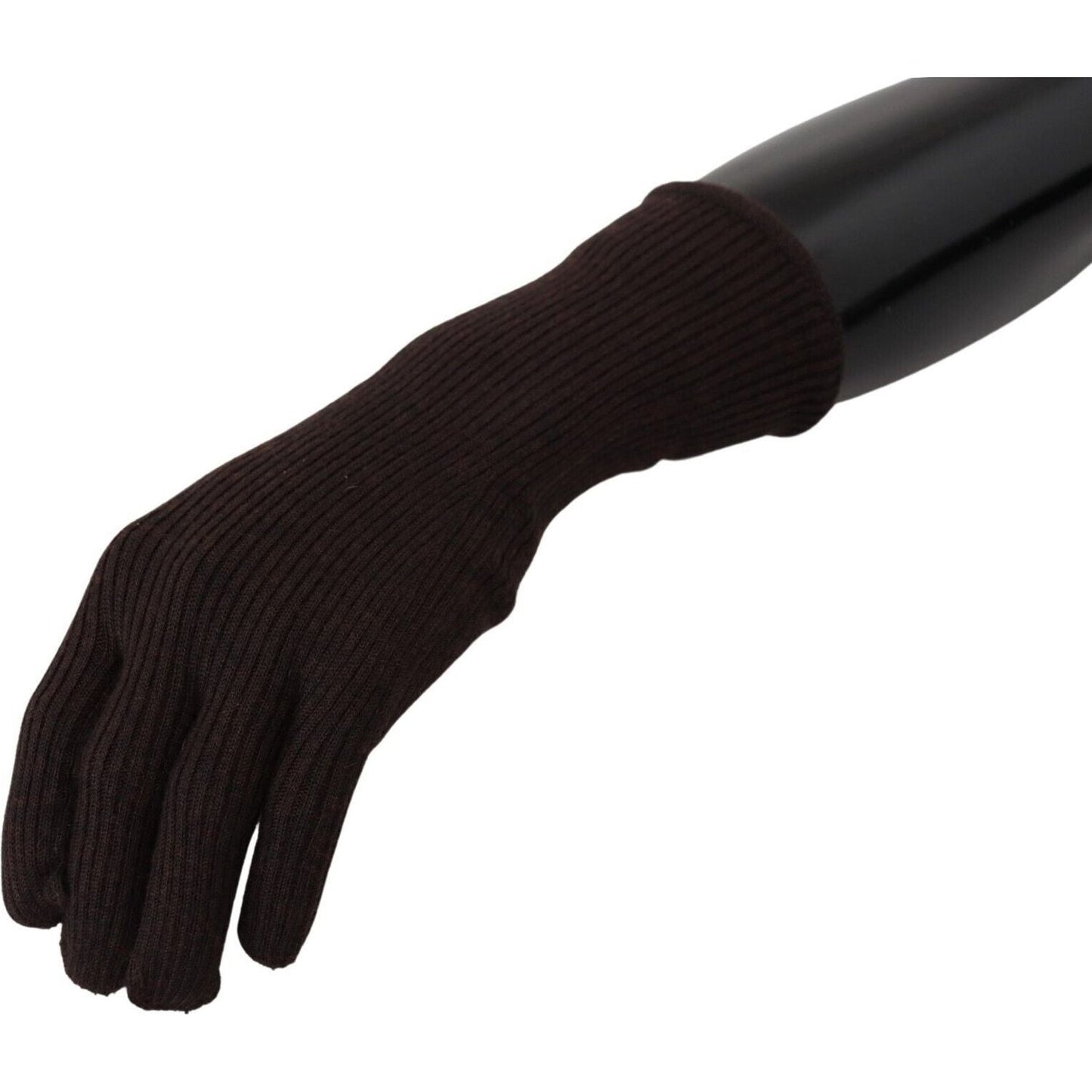 Dolce & Gabbana Brown Cashmere Silk Hands Mitten Mens Gloves LB3069 - 9