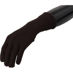 Dolce & Gabbana Brown Cashmere Silk Hands Mitten Mens Gloves LB3069 - 9