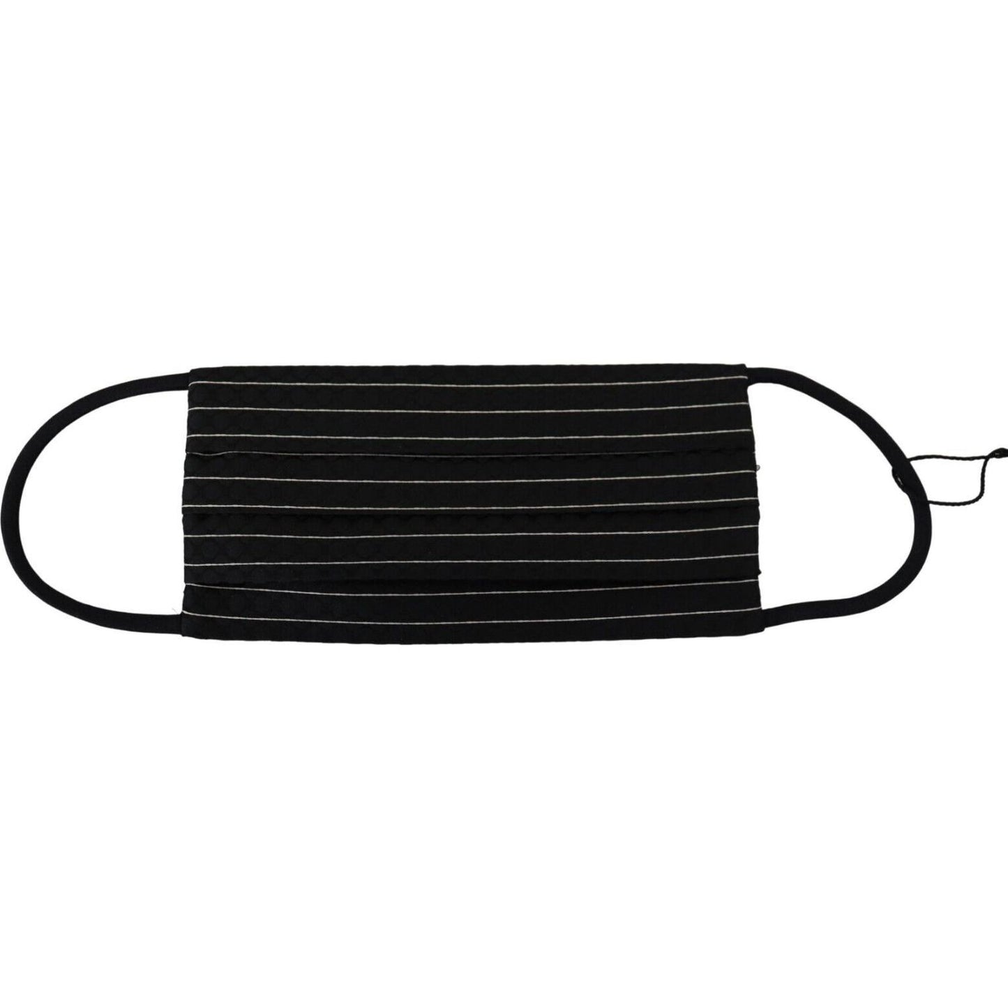 Dolce & Gabbana Black White Stripes Elastic Ear Strap One Size Face Mask SMY101003