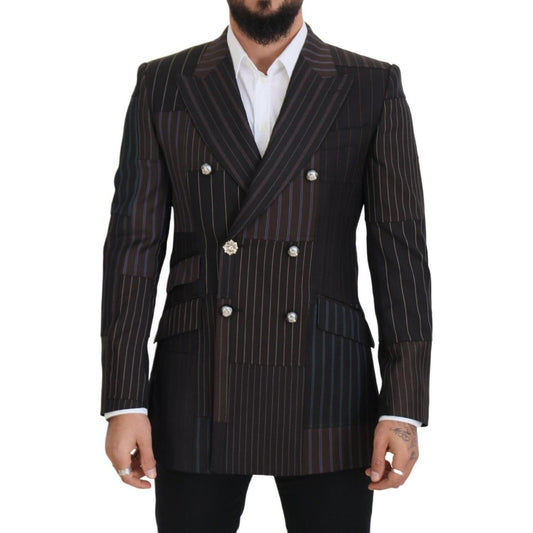 Dolce & Gabbana Multicolor Patchwork Stripes SICILIA Blazer