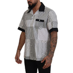 Dolce & Gabbana White Black Patterned Button Down Shirt TSH83177 - 40