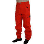 Dolce & Gabbana Red Cargo Men Trousers Cotton Pants PAN74386 - 48