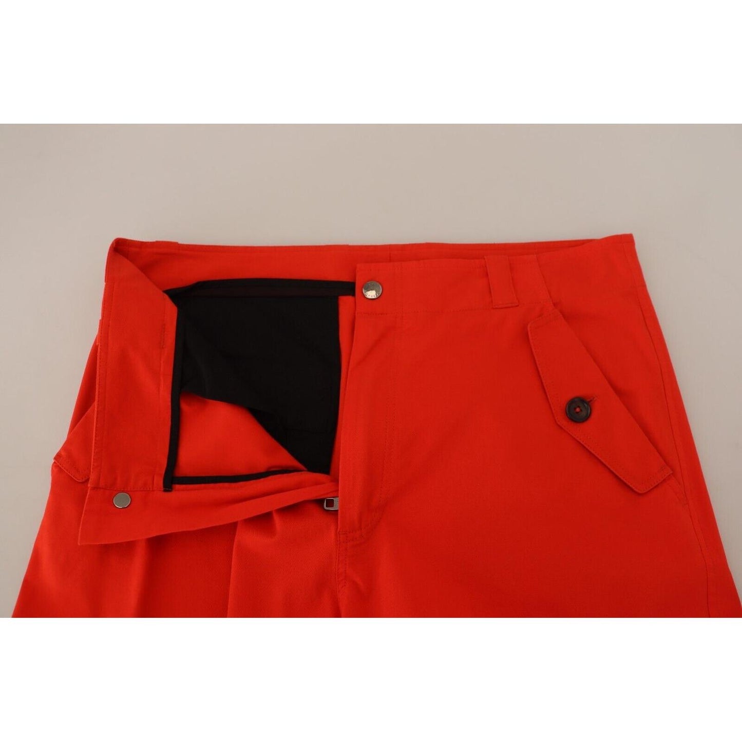 Dolce & Gabbana Red Cargo Men Trousers Cotton Pants PAN74386 - 48