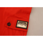 Dolce & Gabbana Red Cargo Men Trousers Cotton Pants PAN74386 - 48