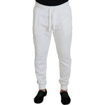 Dolce & Gabbana White Sport Logo Cotton Sweatpants Trousers Pants PAN73201 -46