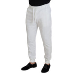 Dolce & Gabbana White Sport Logo Cotton Sweatpants Trousers Pants PAN73201 -46