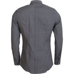 Dolce & Gabbana Gray Brown GOLD Slim Fit Dress Formal Shirt TSH83570-38
