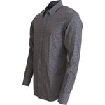 Dolce & Gabbana Gray Brown GOLD Slim Fit Dress Formal Shirt TSH83570-38