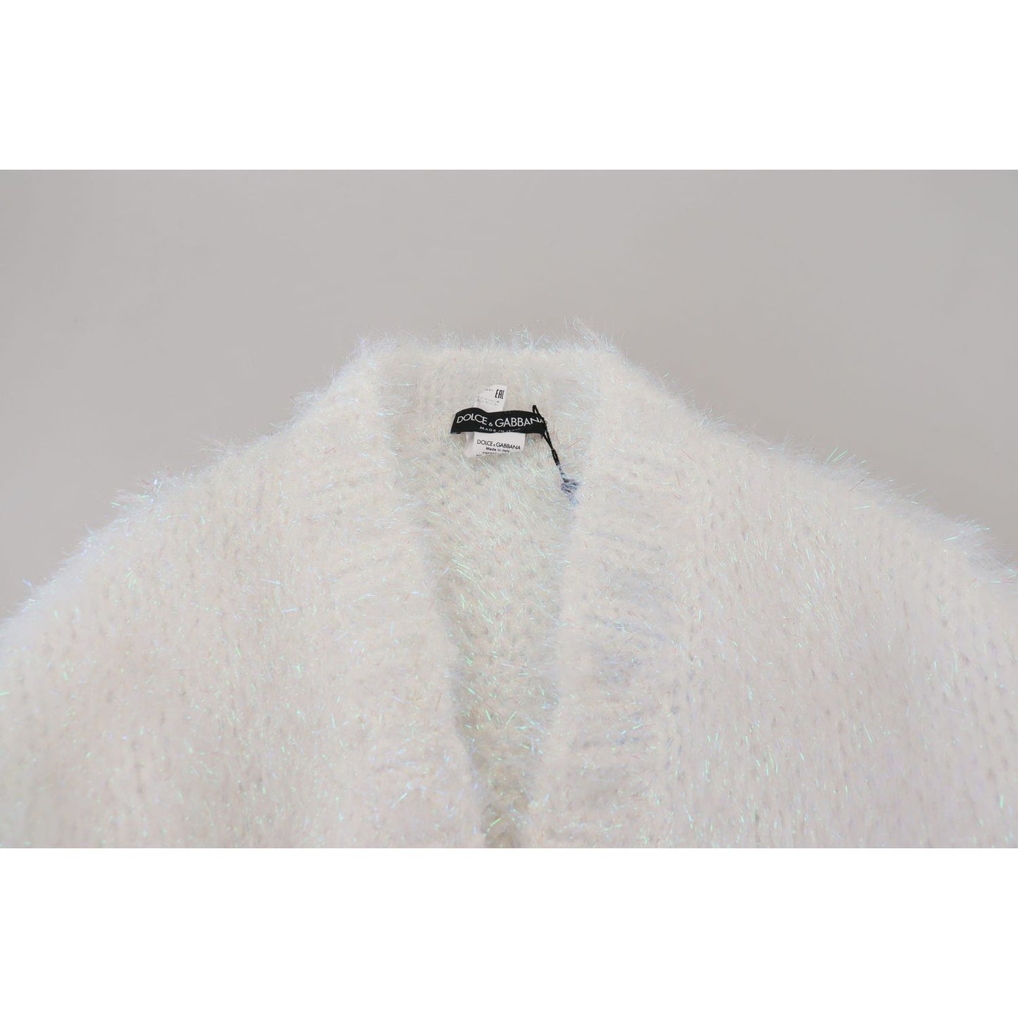 Dolce & Gabbana White Long Sleeves Fringes Cardigan Jacket JKT3497 - 40