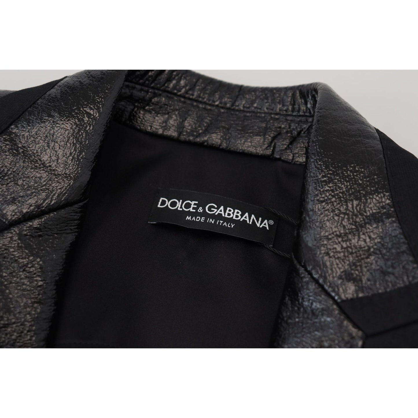 Dolce & Gabbana Black Long Sleeves Crop Blazer Cotton Jacket JKT3489 - 40