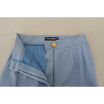 Dolce & Gabbana Light Blue Button Wide Leg Pants PAN74196 - 40