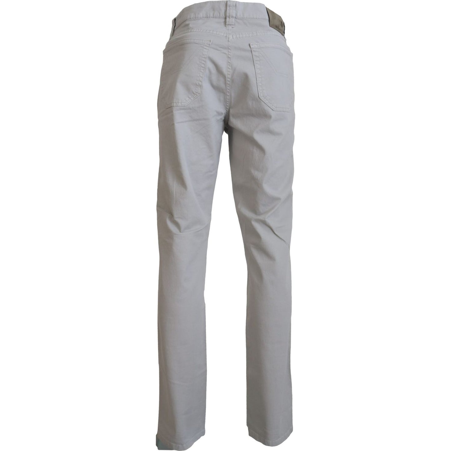 Jeckerson Gray Cotton Tapered Men Casual Pants PAN71768 - 36