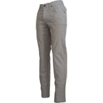 Jeckerson Gray Cotton Tapered Men Casual Pants PAN71768 - 36