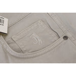 Jeckerson Gray Cotton Tapered Men Casual Pants PAN71768 - 36
