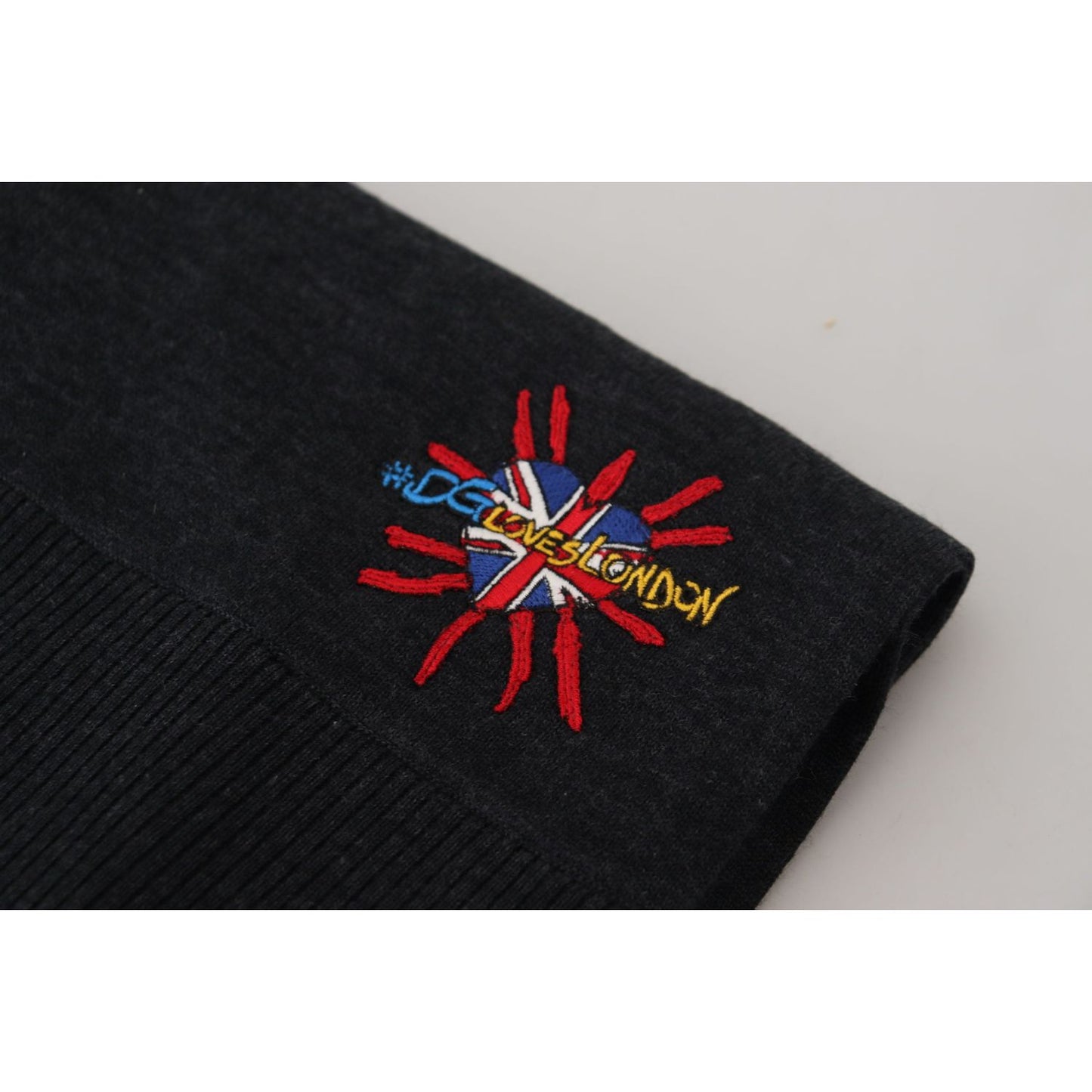 Dolce & Gabbana Black Sacred Heart #DGLovesLondon Wrap Scarf MS6897