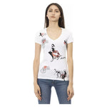 Trussardi Action White Cotton Women T-Shirt TR-23081-L