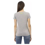 Trussardi Action Gray Cotton Women T-Shirt TR-23046-XS
