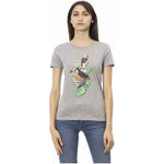 Trussardi Action Gray Cotton Women T-Shirt TR-23042-XS