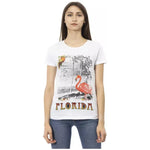 Trussardi Action White Cotton Women T-Shirt TR-23032-XS