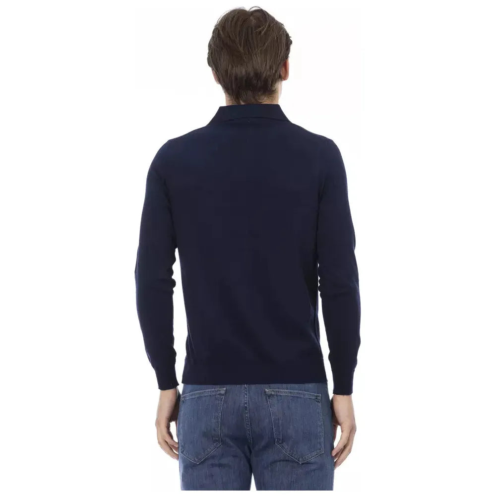 Baldinini Trend Blue Cotton Men Shirt BA-22909-S