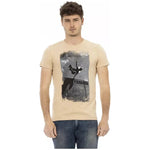 Trussardi Action Beige Cotton Men T-Shirt TR-22897-L